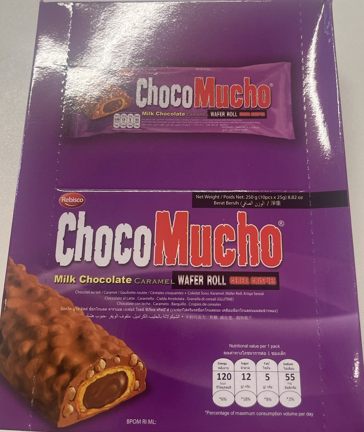 *REBISCO CHOCO MUCHO MILK CHOC CAR 250G*10