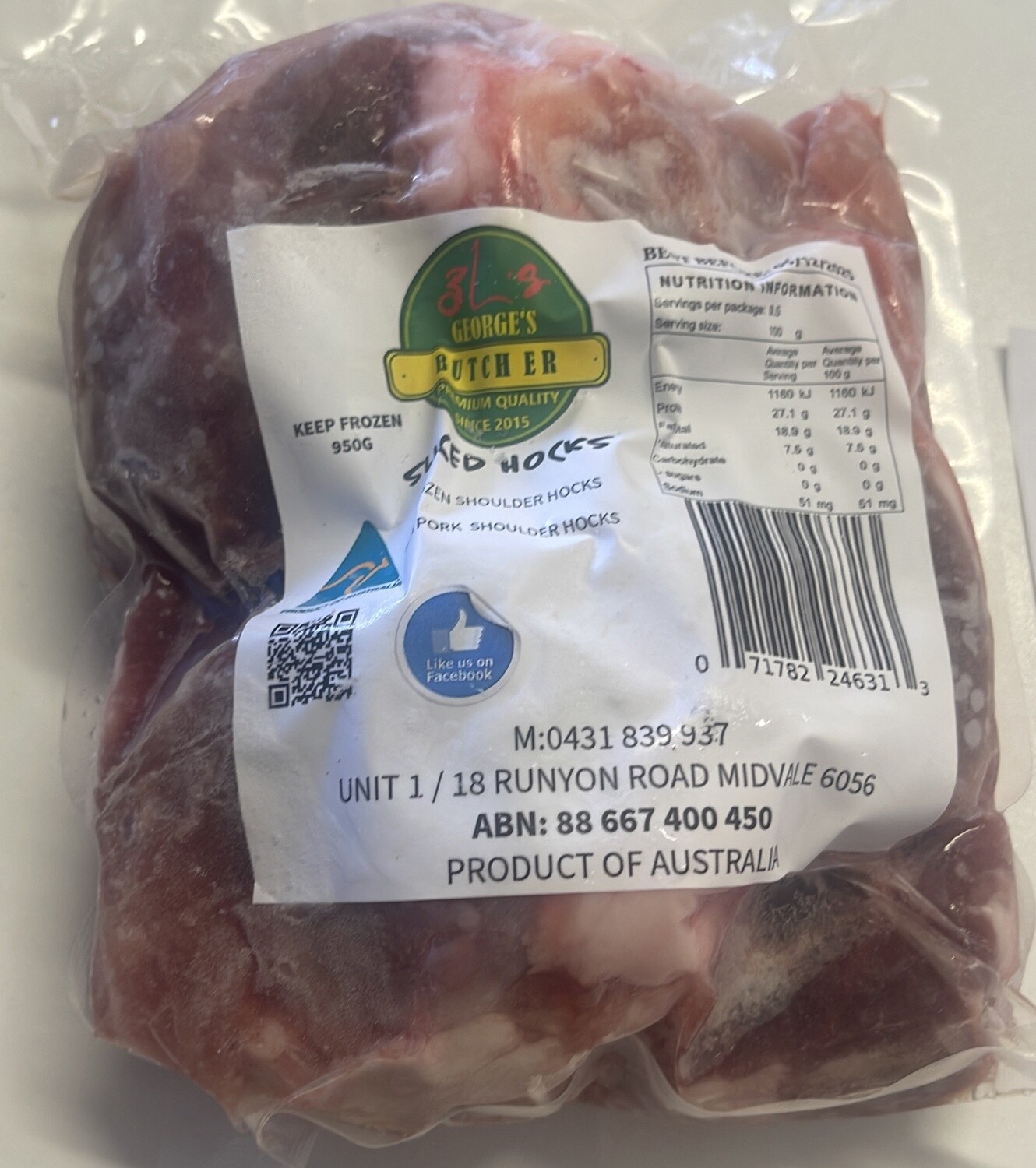 GEORGE SLICED HOCKS 950G