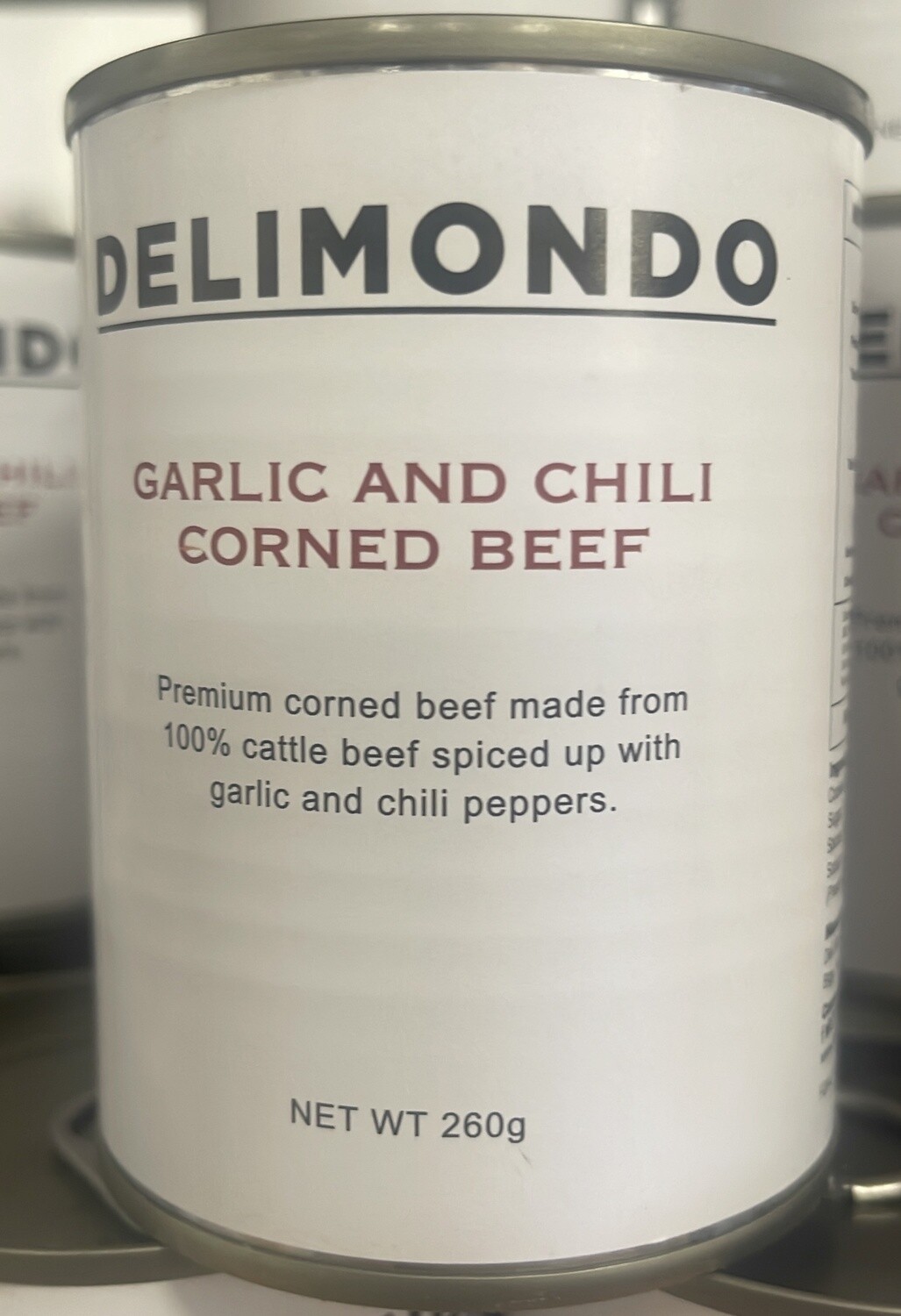 DELIMONDO CORNED BEEF CHILLI GARLIC 260G
