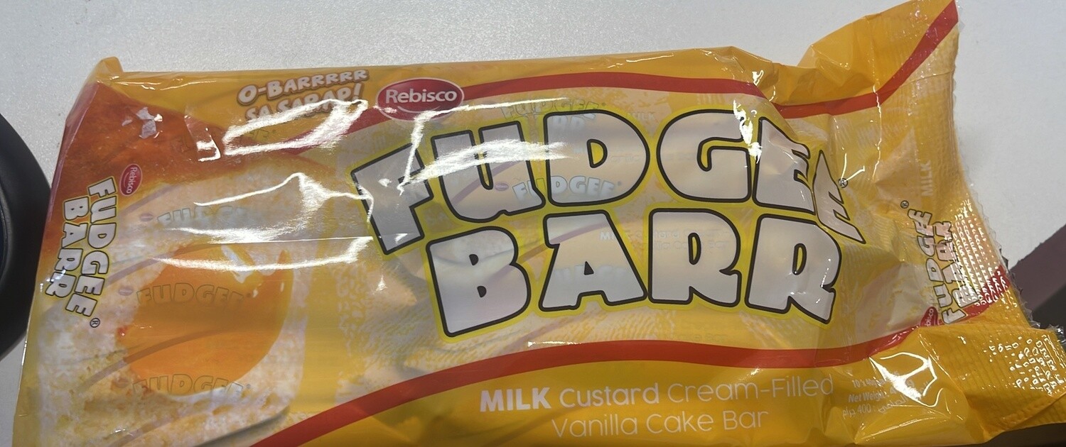 *FUDGEE BARR MILK CUSTARD FLAVOUR 10PCKS