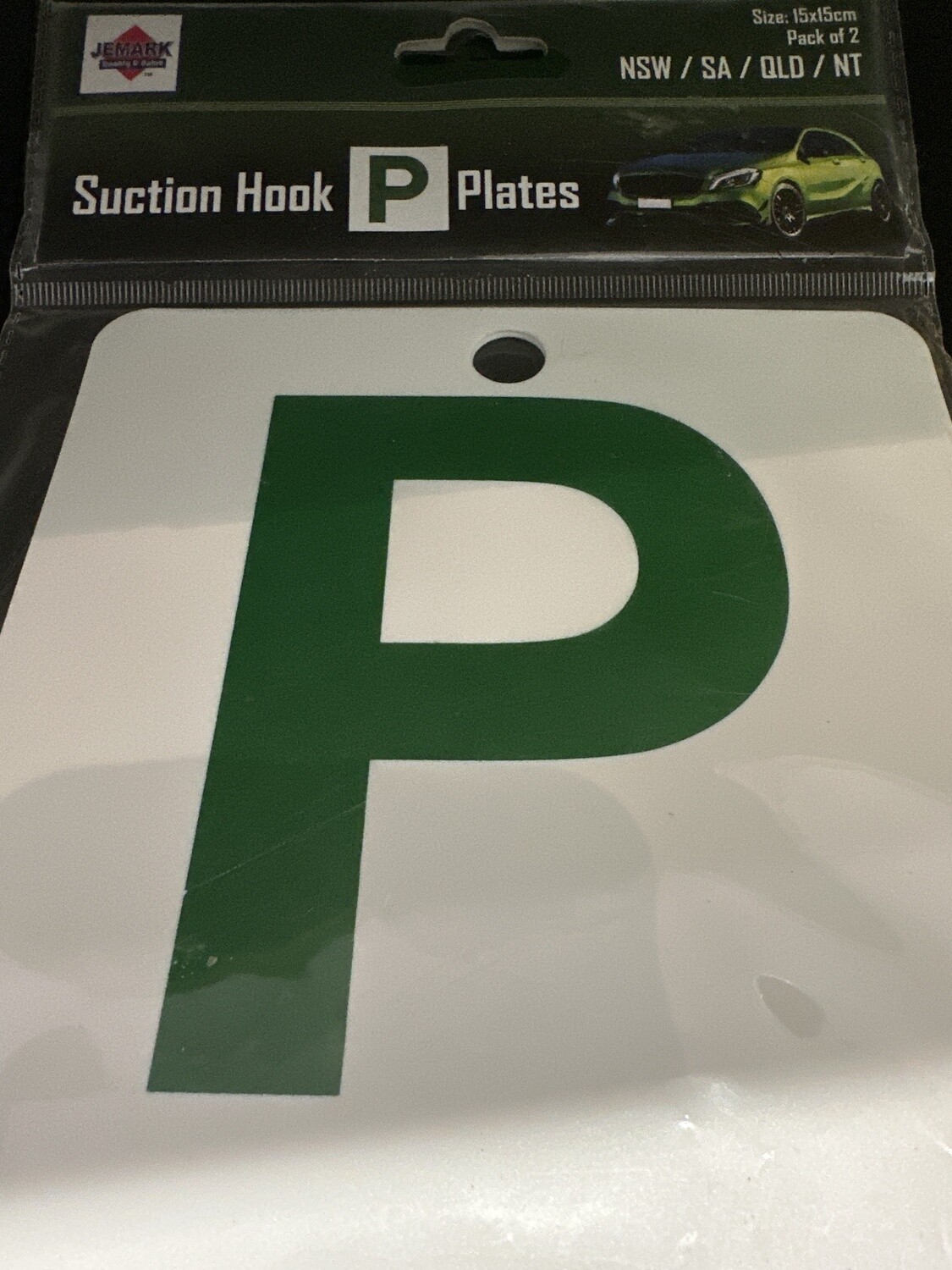 P PLATES W/ SUCTION HOOK (WHITE)