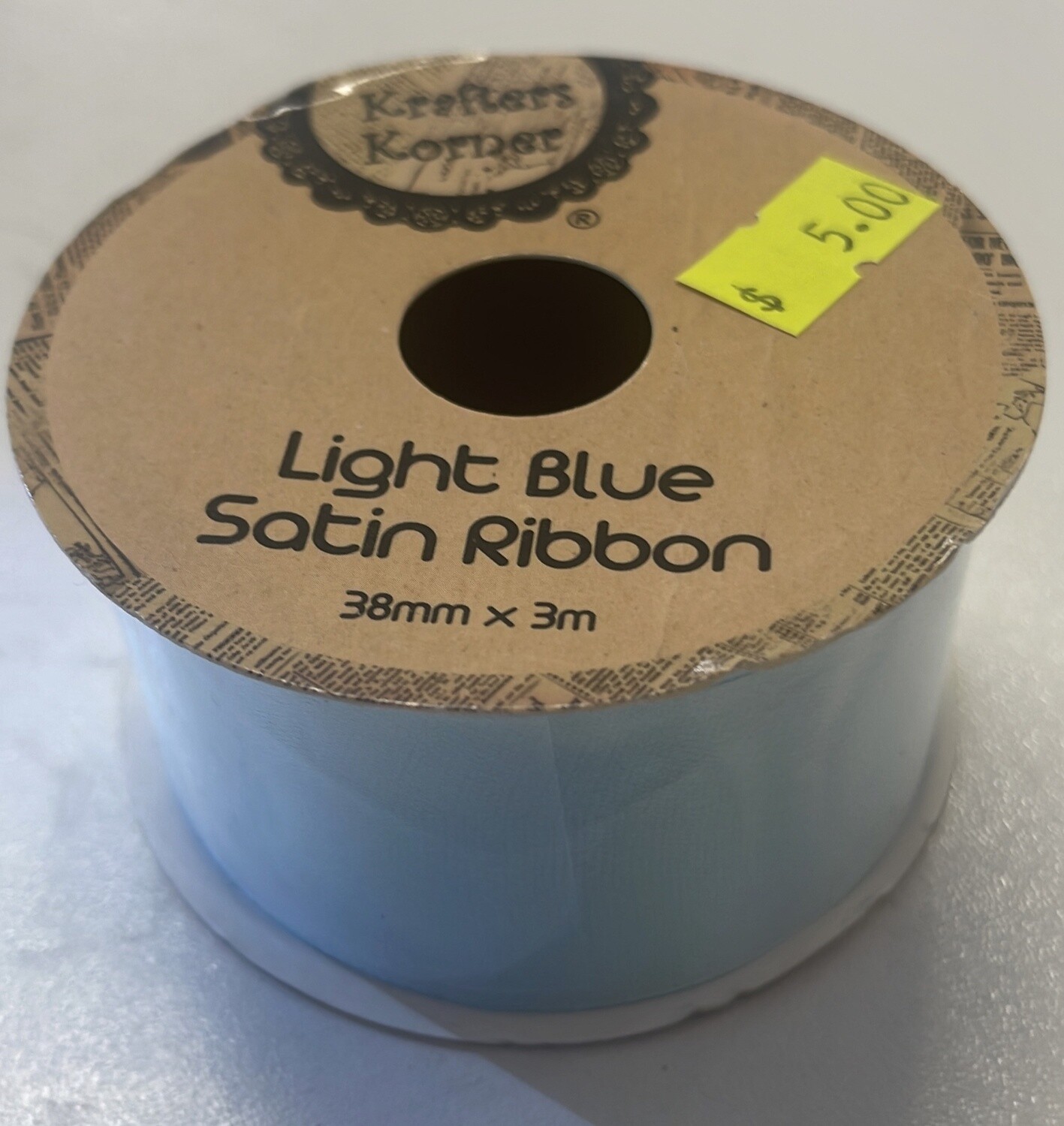 RIBBON (SATIN LIGHT BLUE) 38MM X 3M