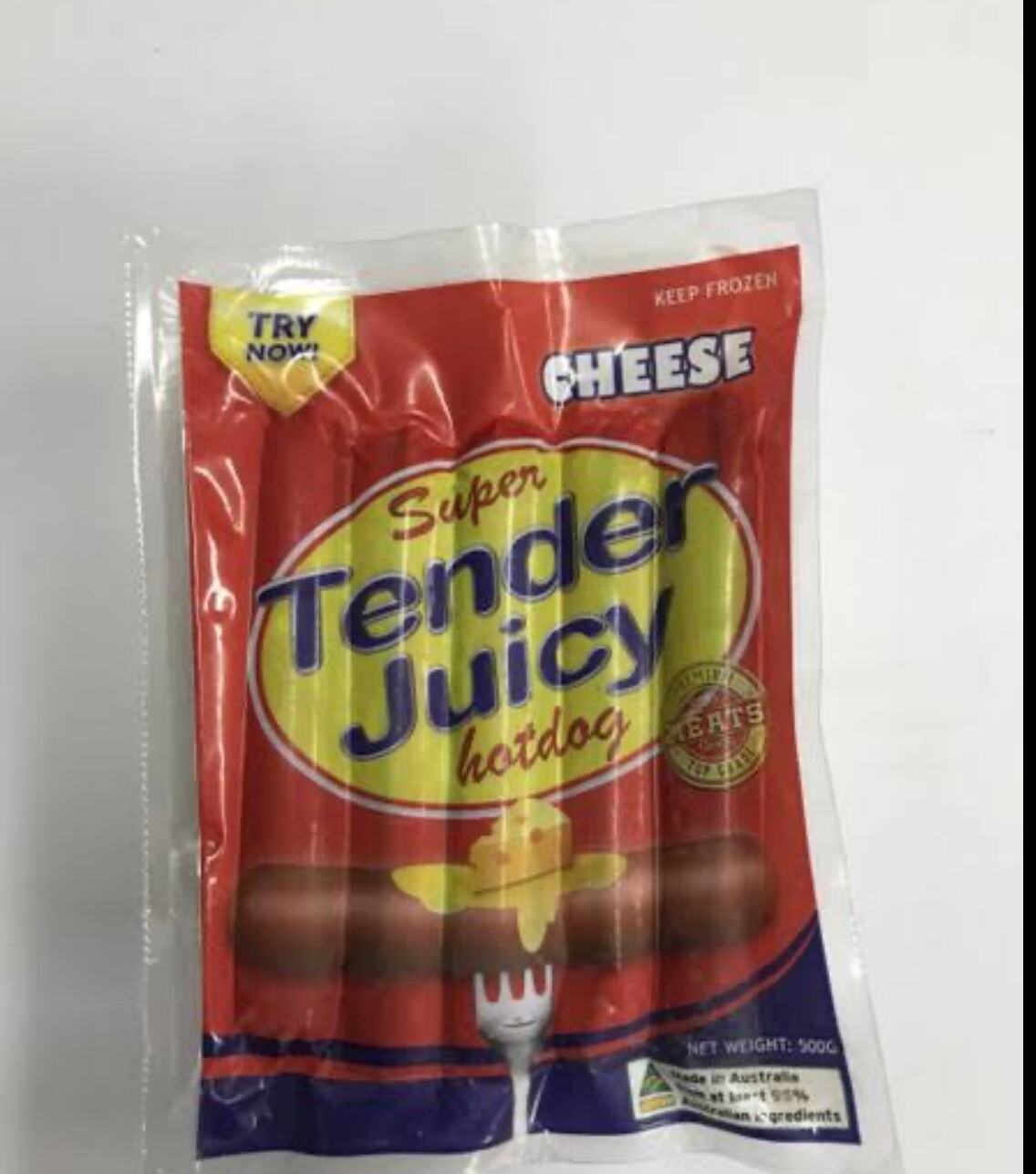 SUPER TENDER JUICY HOTDOG CHEESE 200G