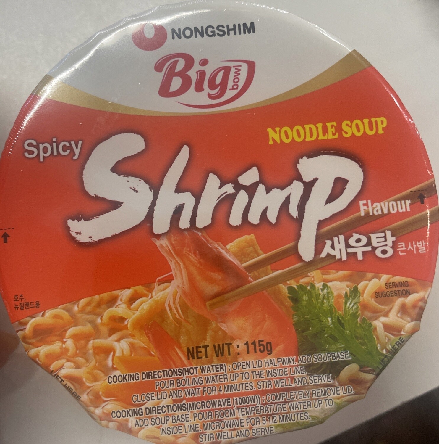 NONGSHIM BIG BOWL SHRIMP 115G