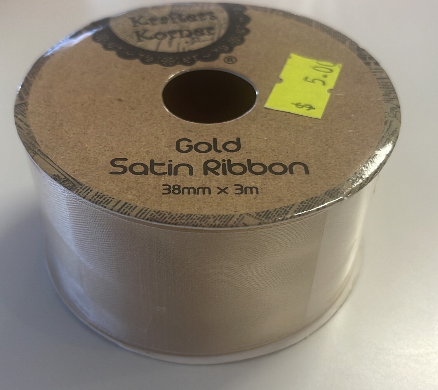 RIBBON (SATIN GOLD) 38MM X 3M