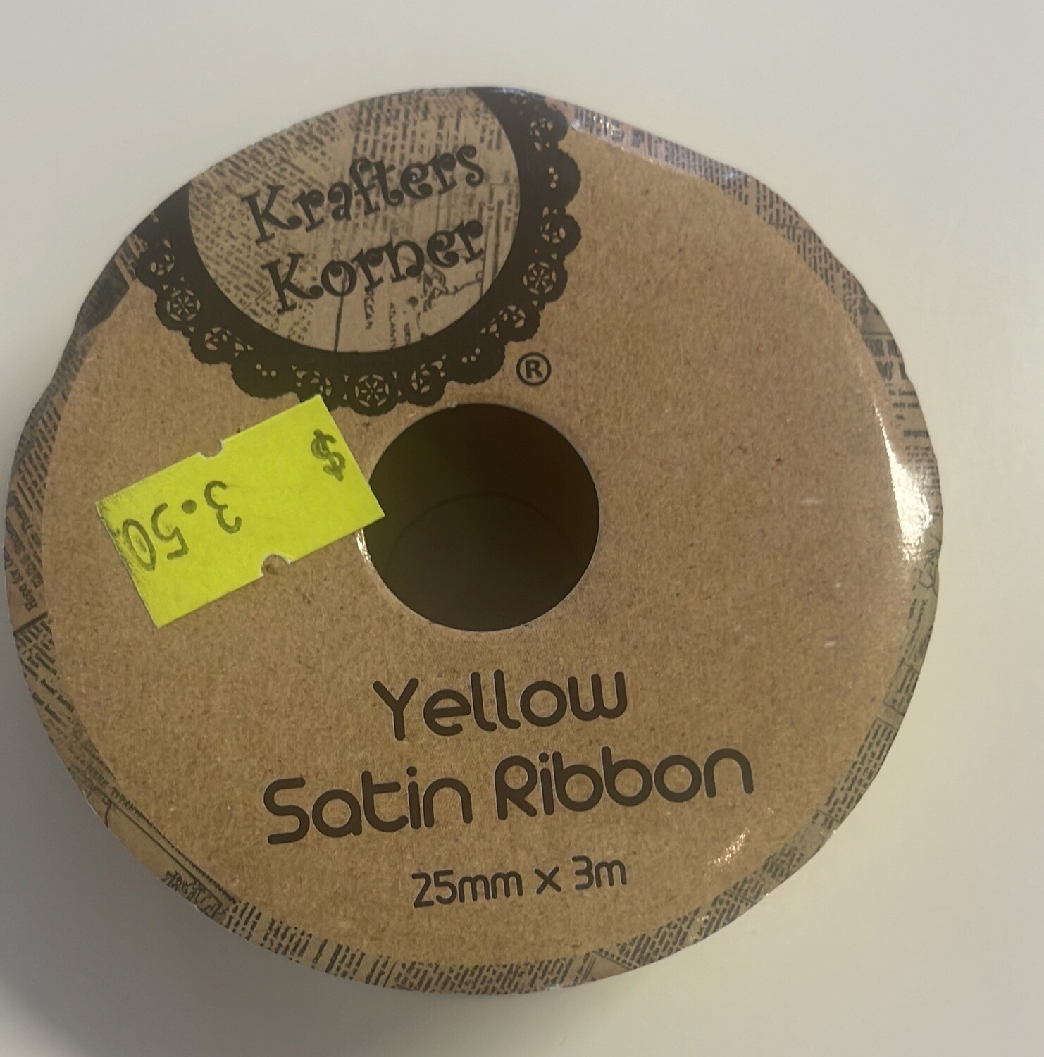 YELLOW RIBBON ROLL 25MMX3M