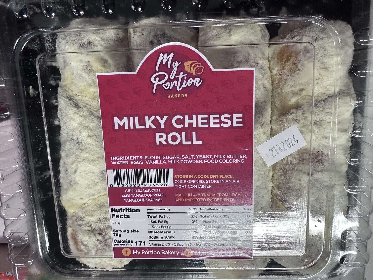 MY PORTION MILKY CHEESE ROLL 4PCS