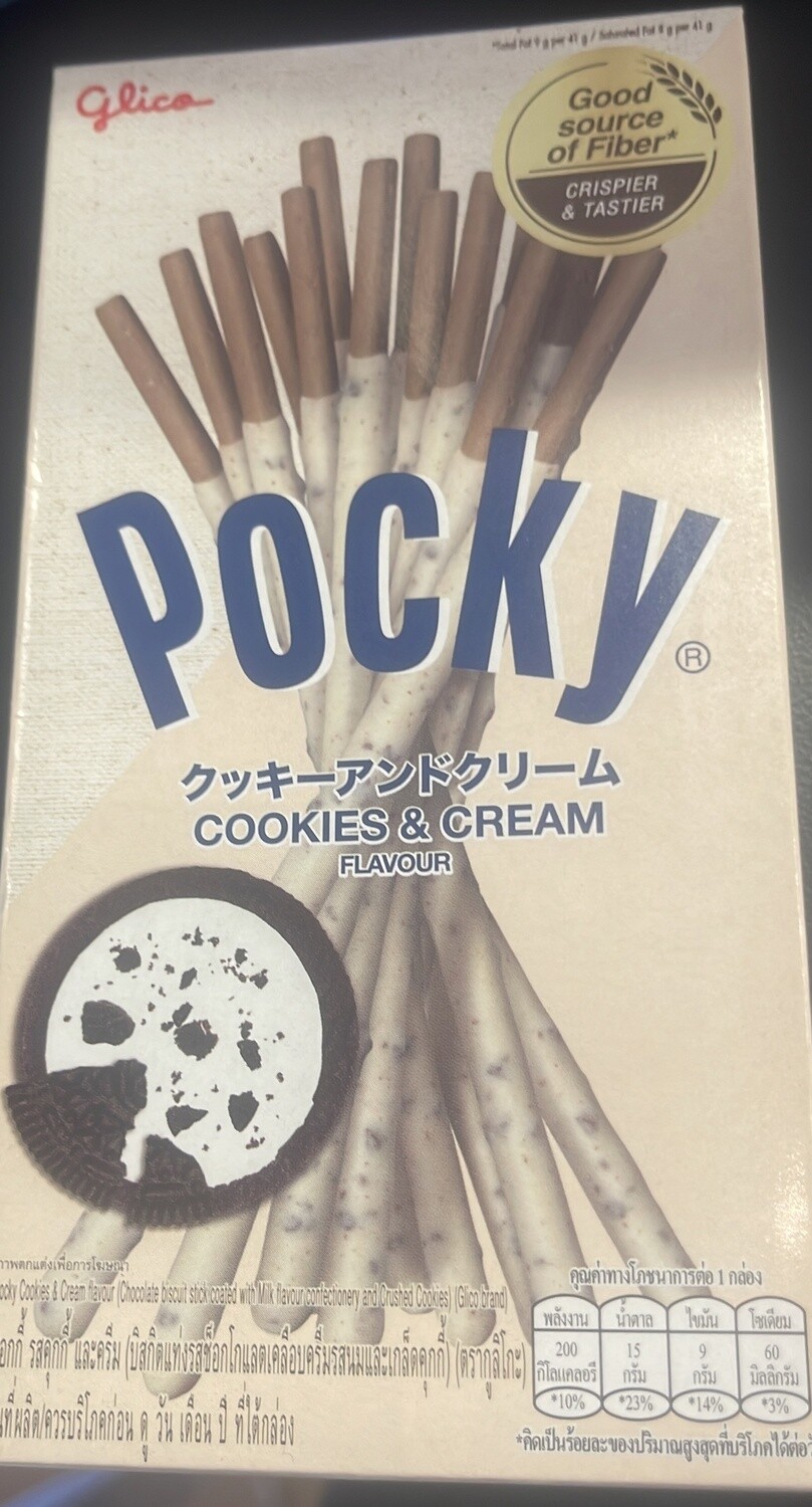 *GLICO POCKY COOKIES AND CREAM  40G