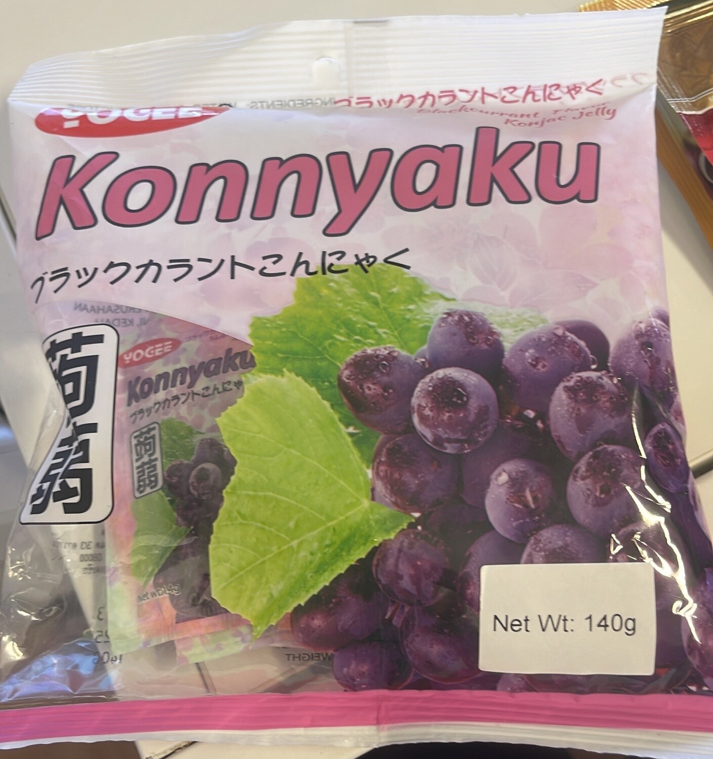 *YOGEE KONNYAKU BLACK CURRANT 140G