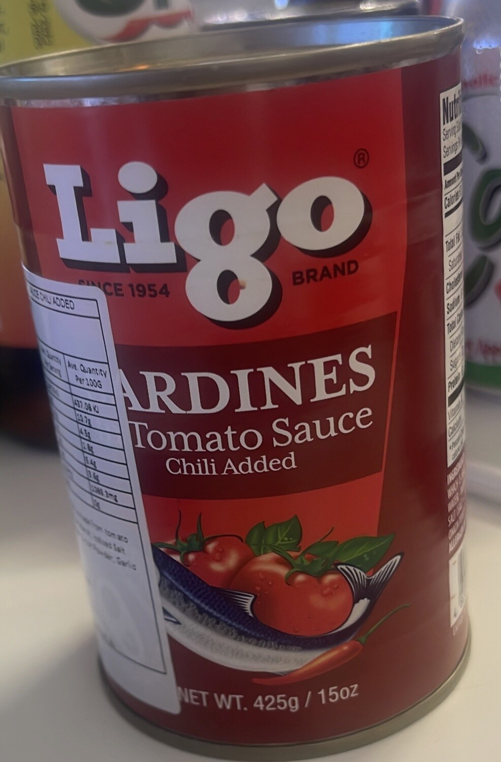 LIGO SARDINES IN TOMATO SAUCE HOT 425G