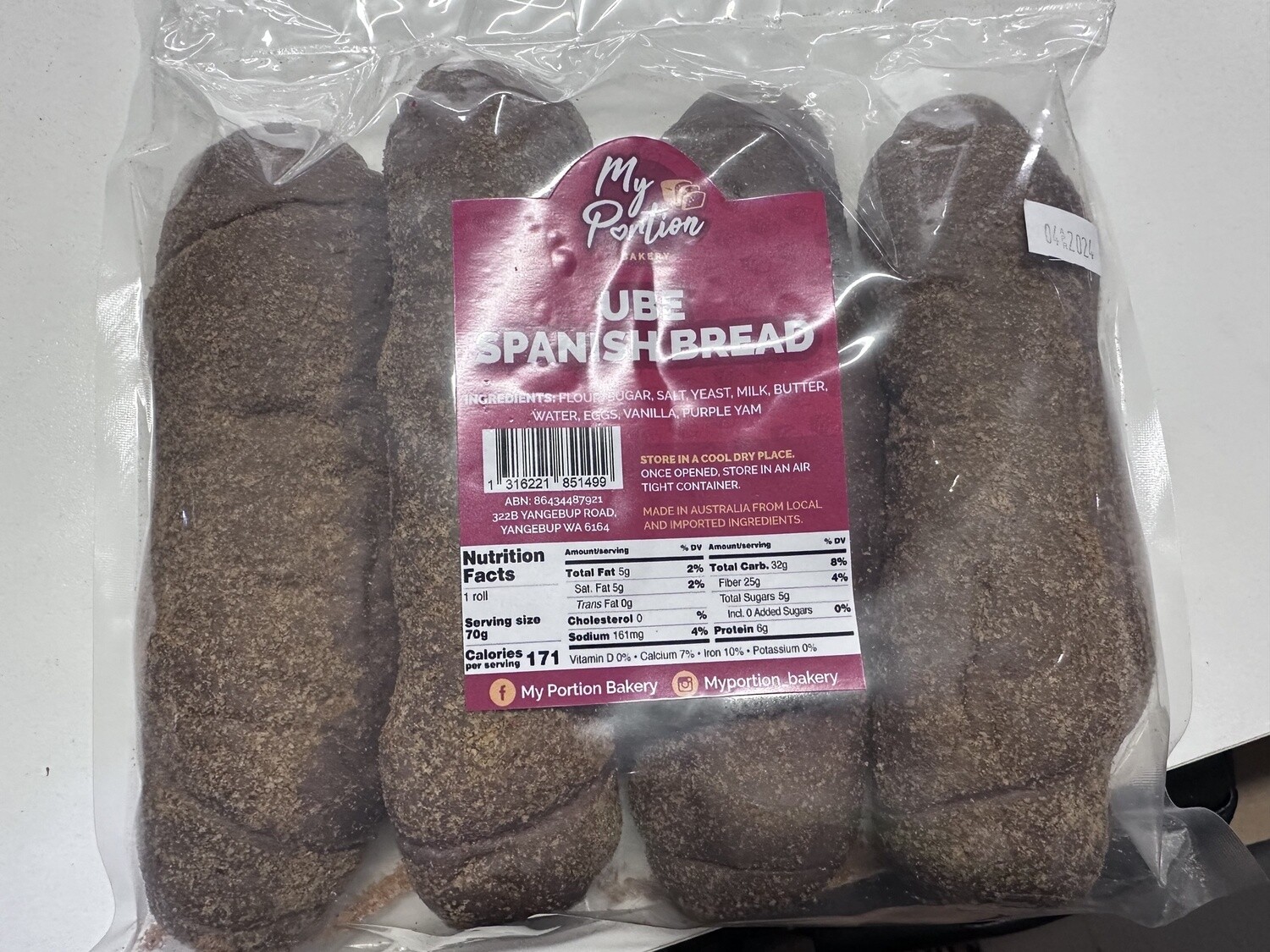 MY PORTION UBE SPANISH BREAD