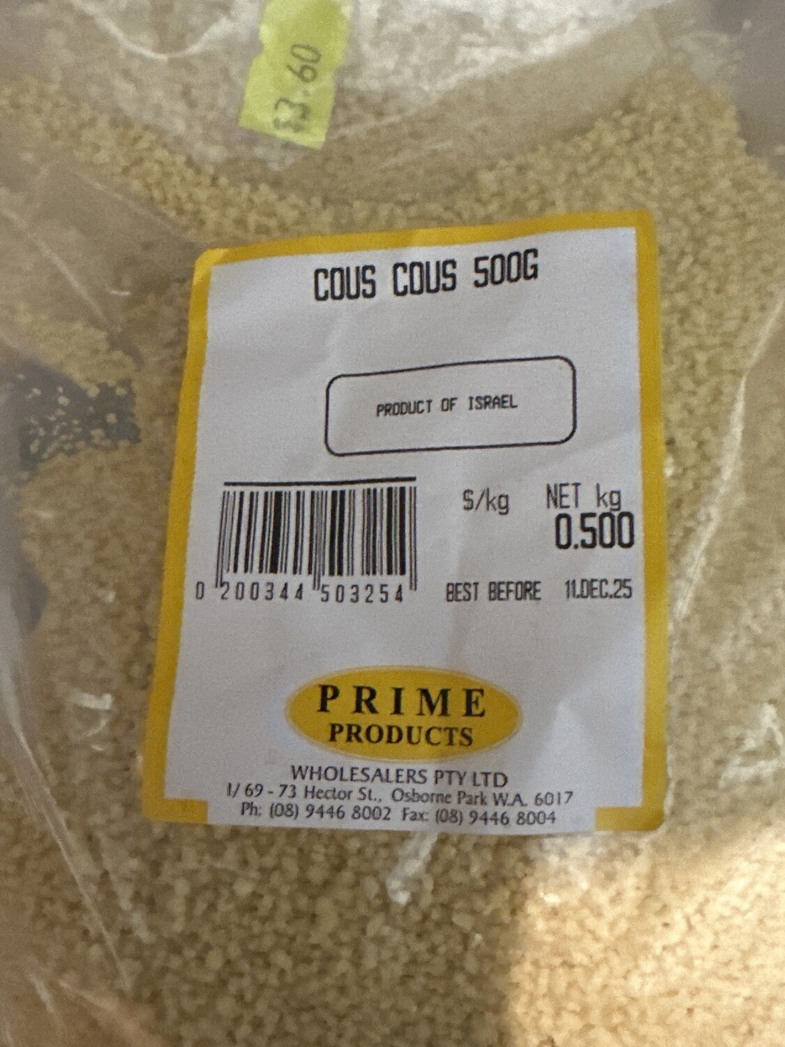 PRIME COUS COUS 500G