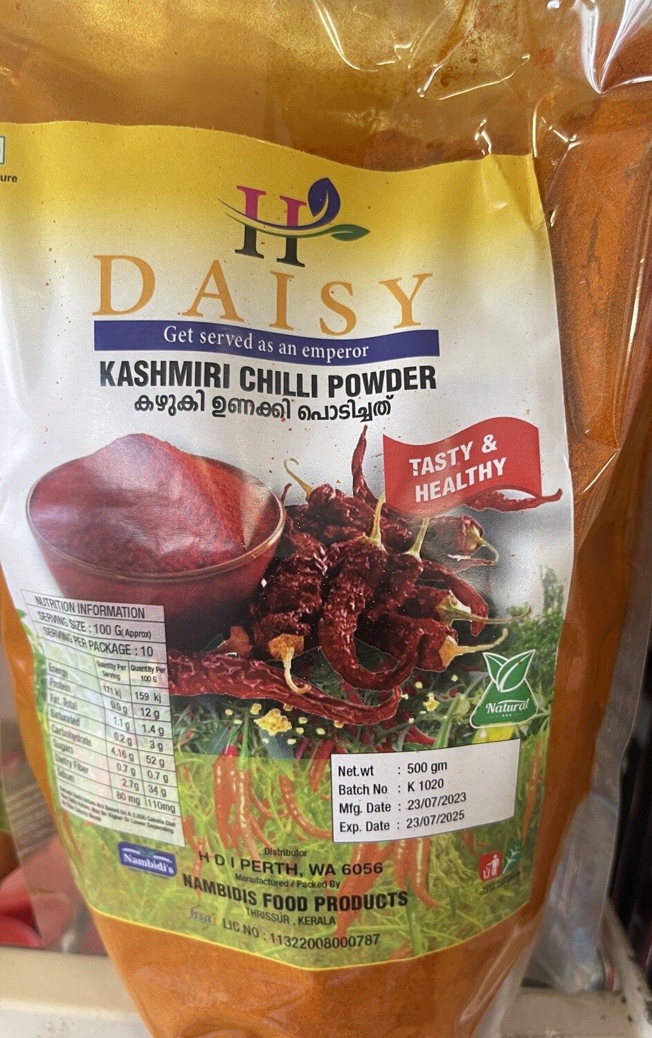 HDI DAISY KASHMIRI CHILLI POWDER 500G