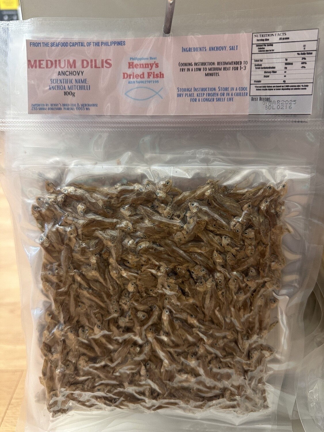 HDF MEDIUM DILIS (ANCHOVY) 100G