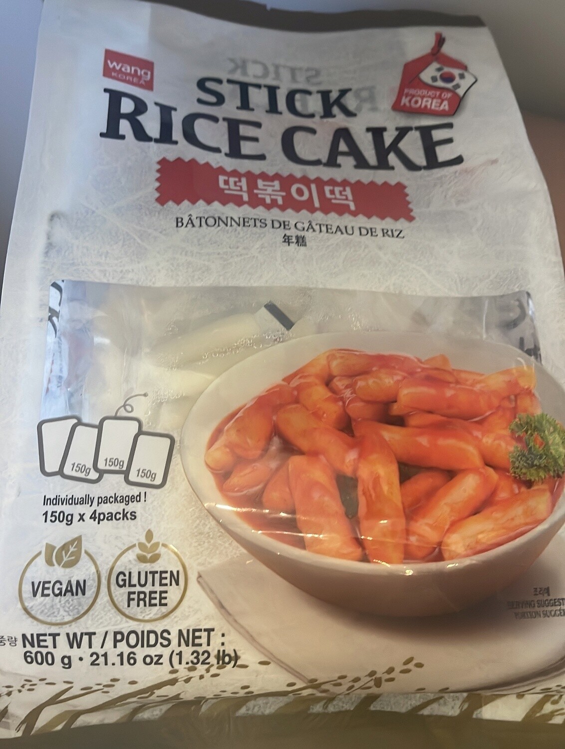 WANG K STICK RICE CAKE 600G