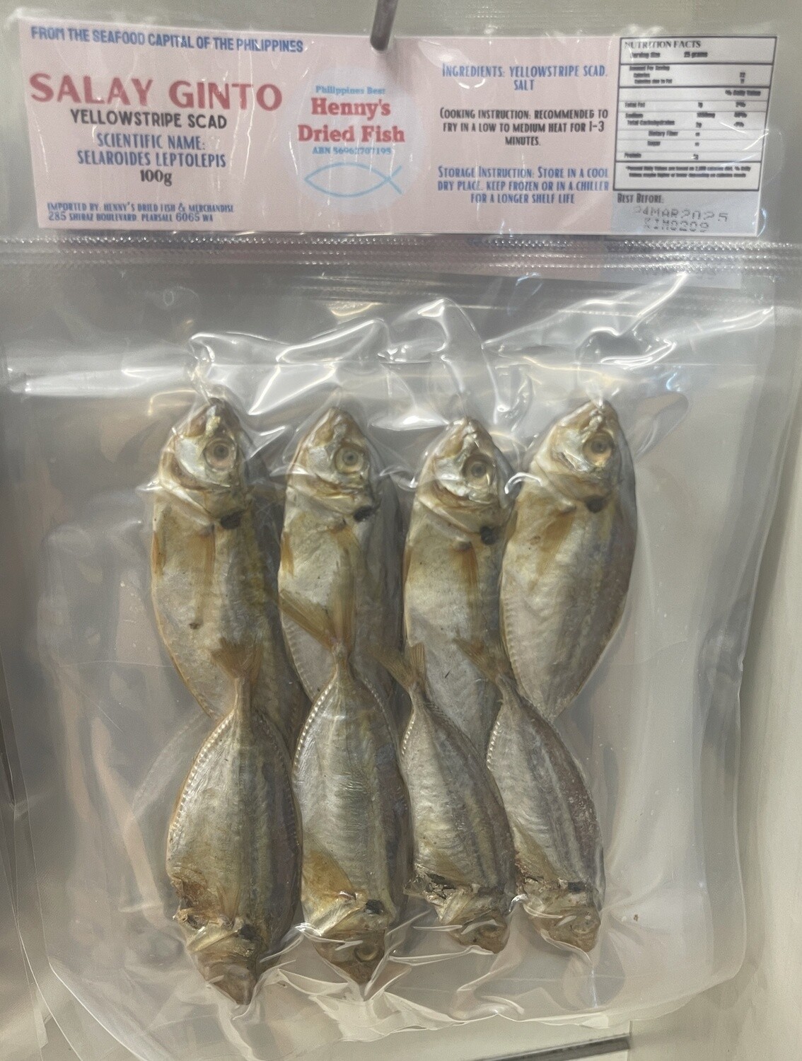 HDF DRIED SALAY GINTO 100G