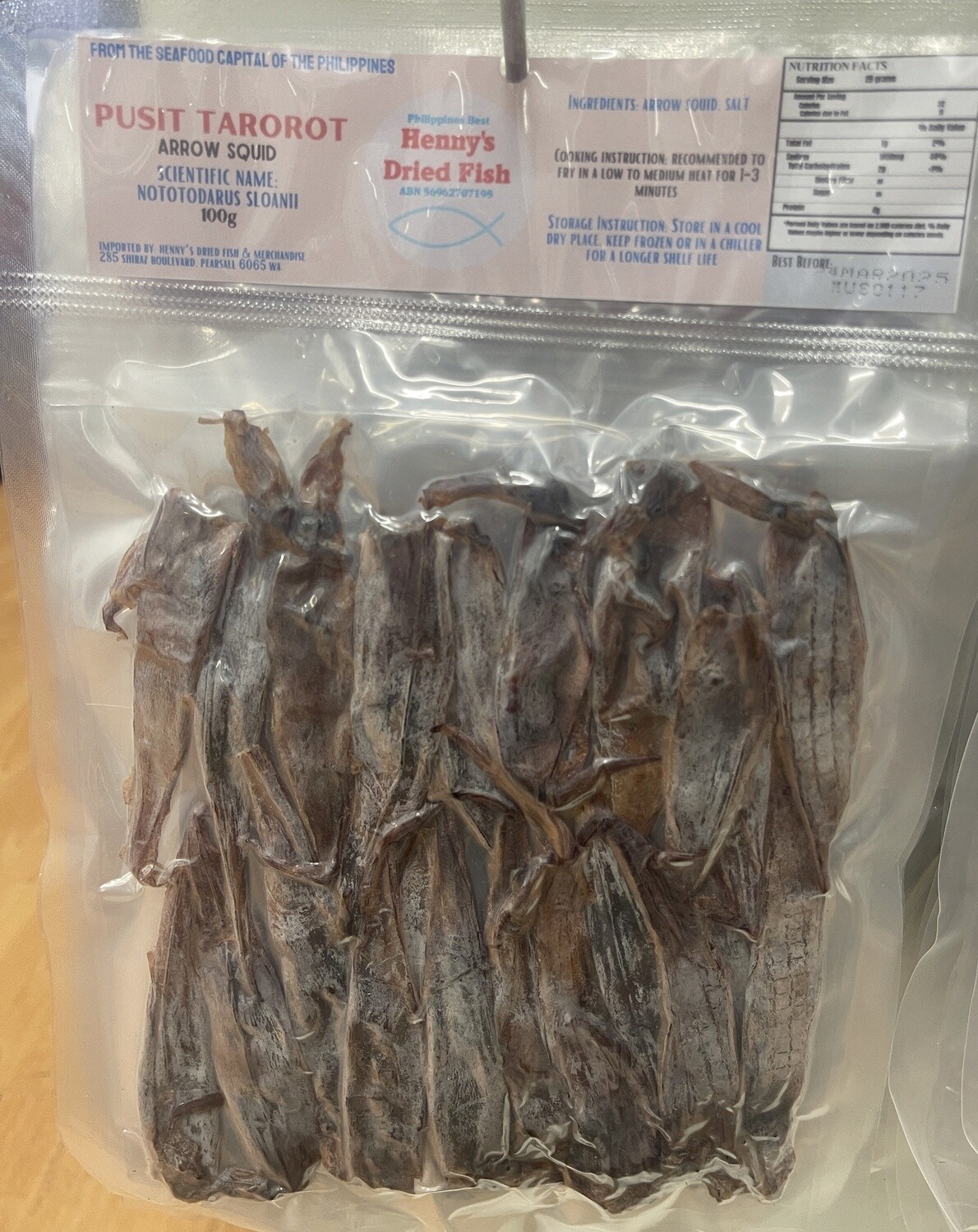 HDF DRIED PUSIT TAROROT 100G