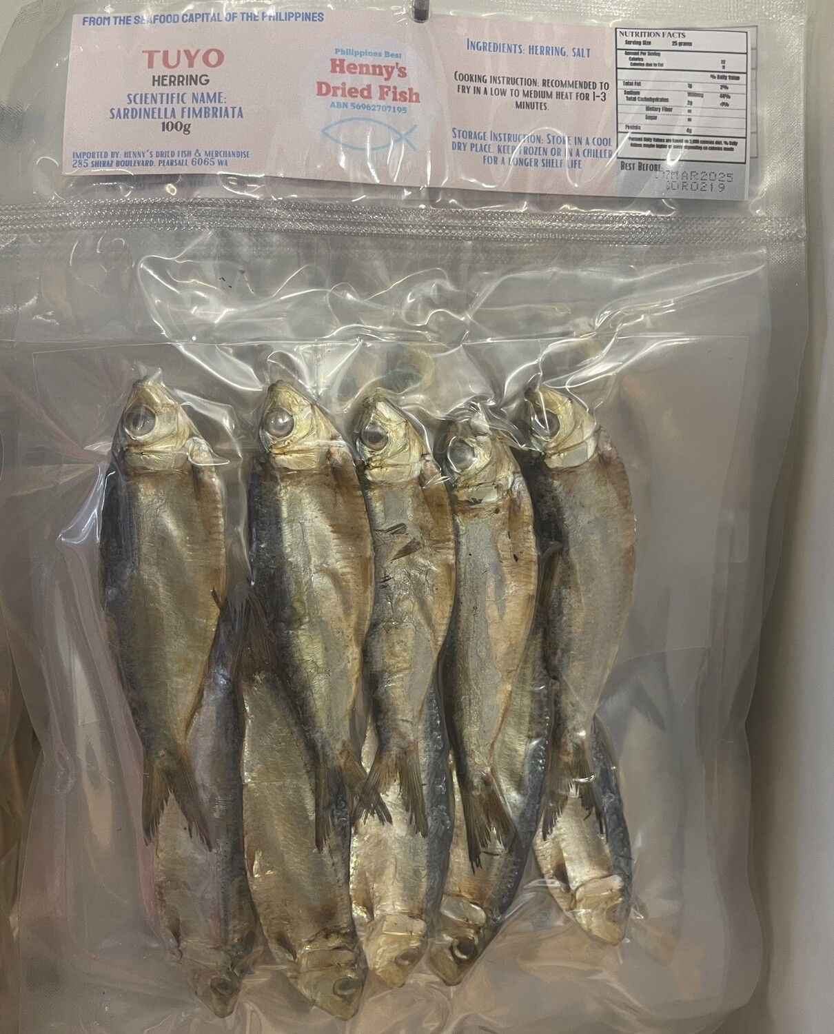 HDF DRIED TUYO  HERRING 100G