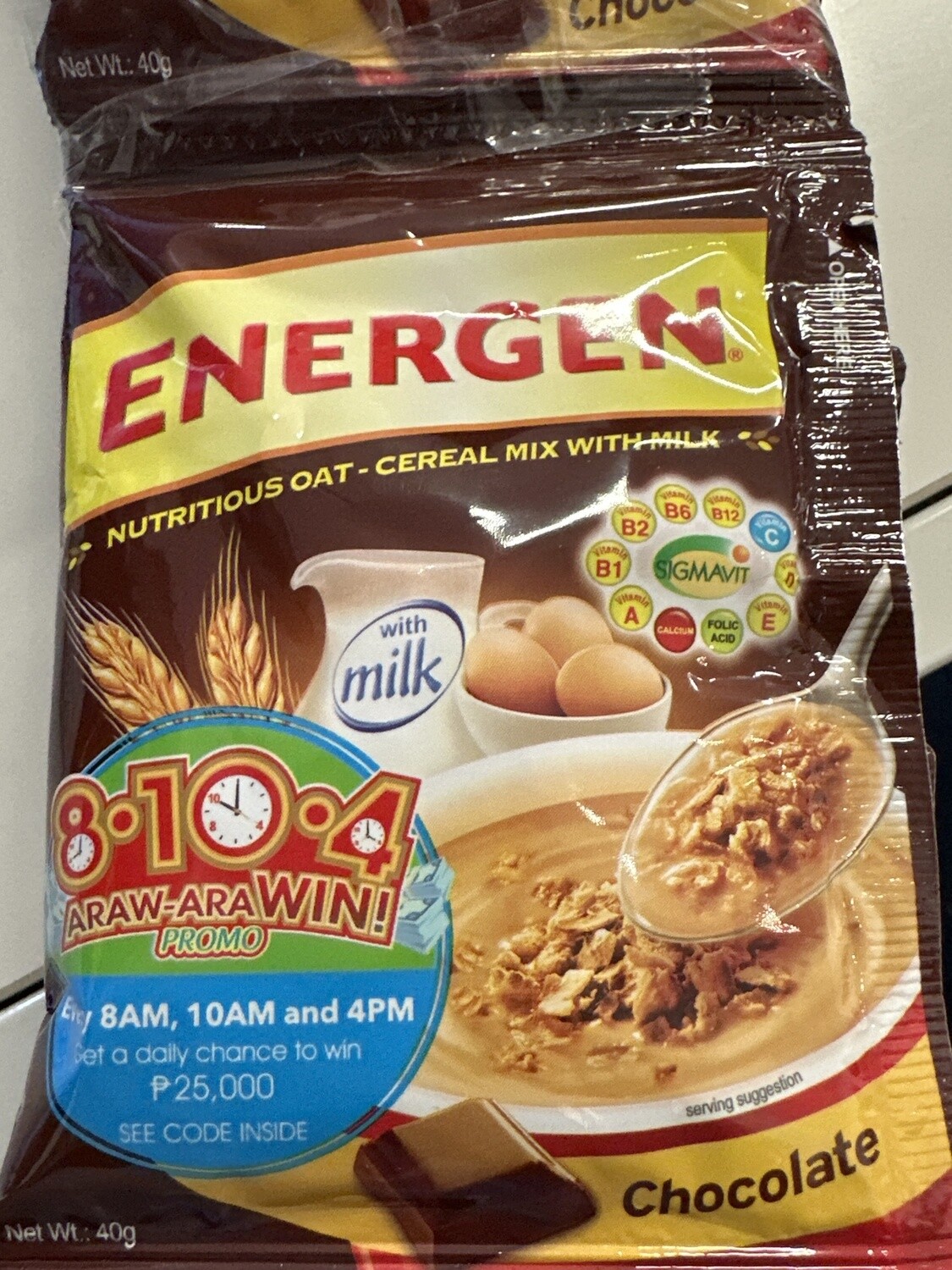 ENERGEN POWDER CHOCOLATE DRINK 10X40G