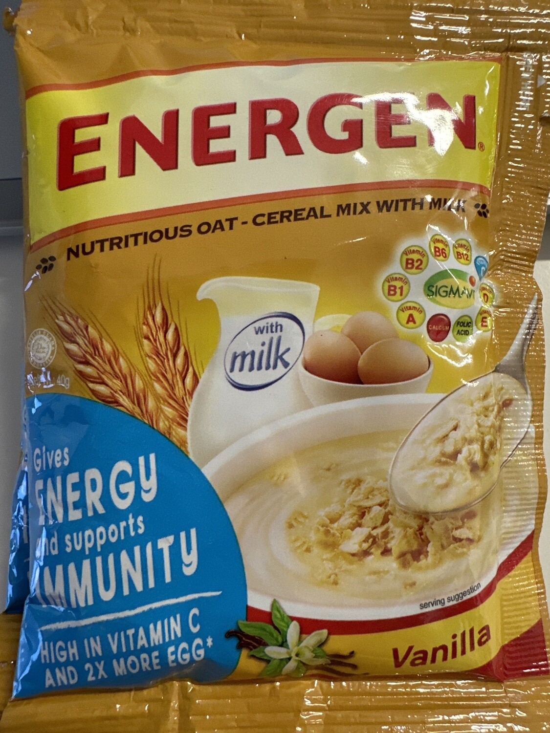 ENERGEN POWDER VANILLA DRINK 10X40G