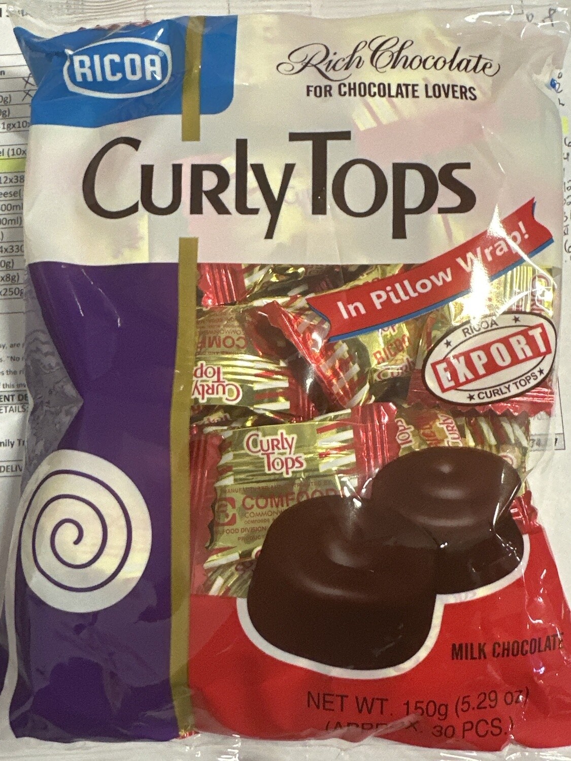 *RICOA CURLY TOPS 30X150G