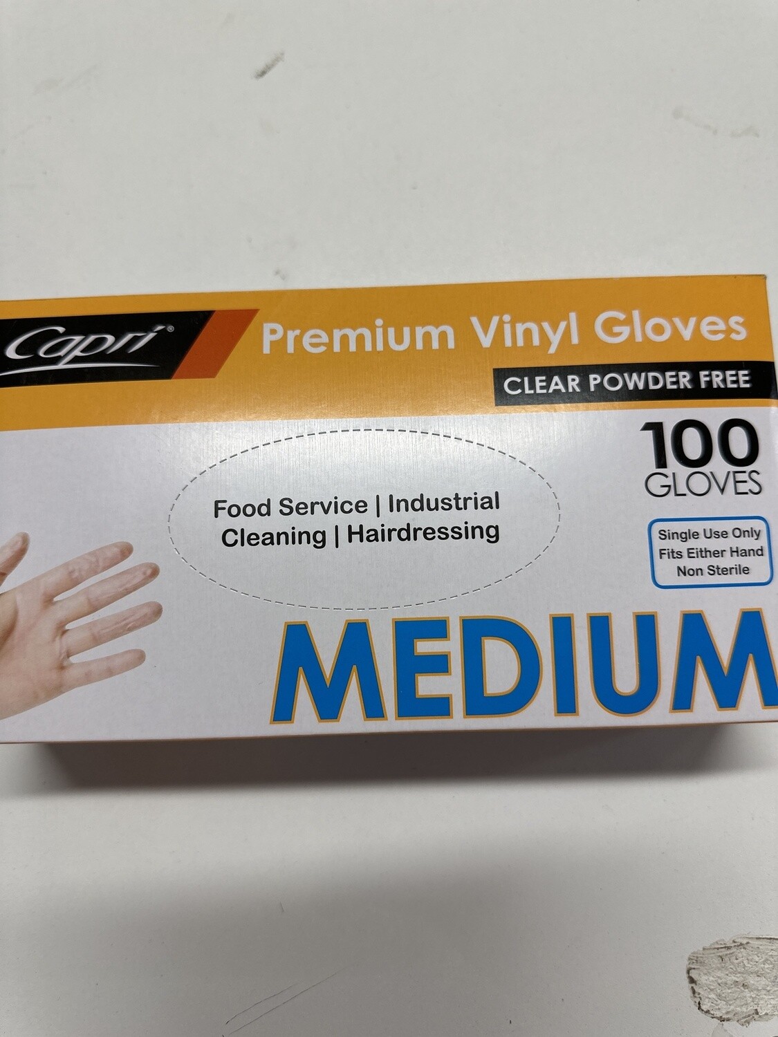 *CAPRI PREMIUM GLOVES MED 100PCS