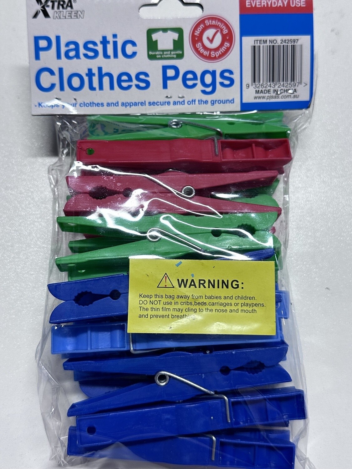 *CLOTHES PLASTIC PEGS 20PCS