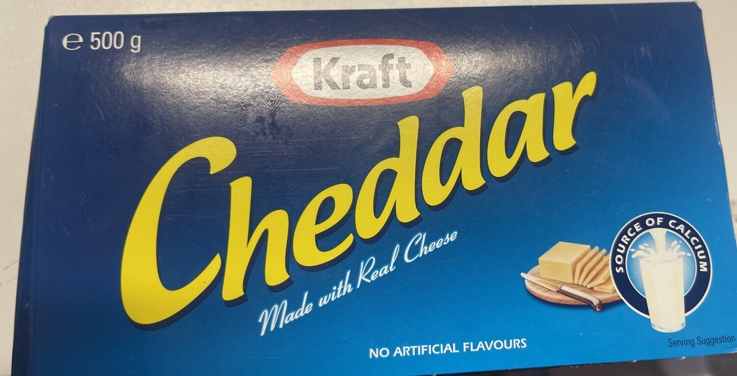 *KRAFT CHEDDAR CHEESE 500G