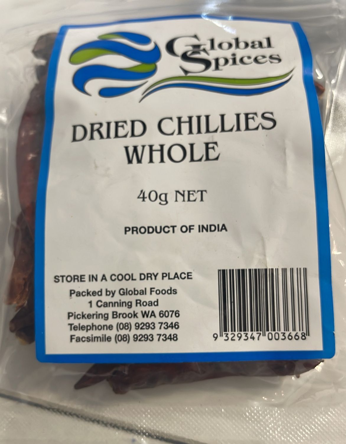 GS CHILLIES WHOLE 40G