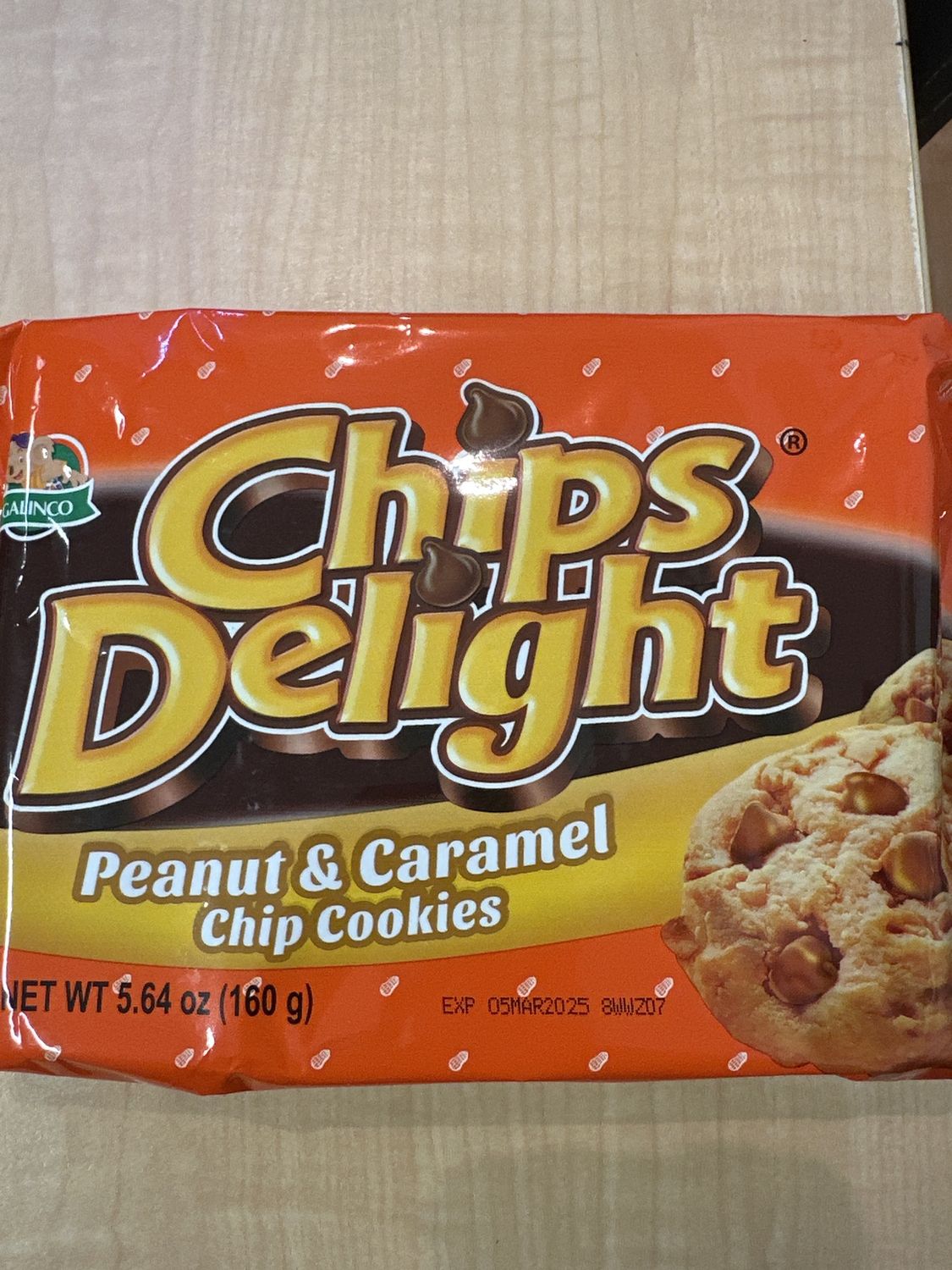CHIPS DELIGHT PEANUT AND CARAMEL COOKIES 160G
