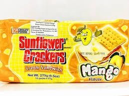 *SUNFLOWER CRACKER CREAM SANDWICH MANGO FLAVOUR 10X27G