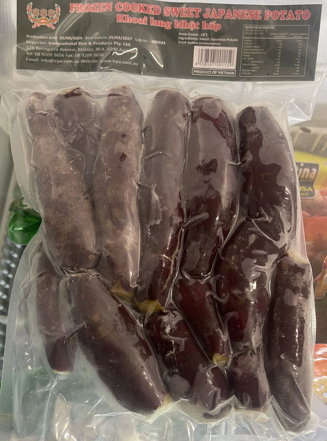 888 COOKED SWEET POTATO 1KG