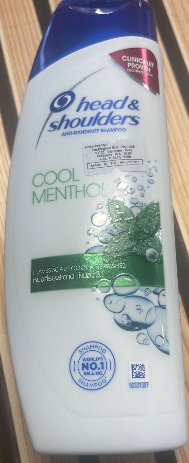 UNILIVER H &amp;S SHAMPOO MENTHOL 170ML