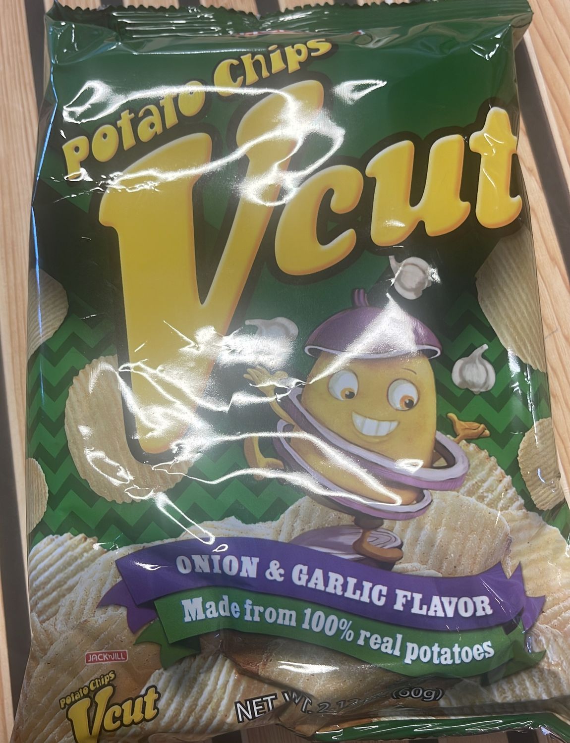 *JACK'N JILL V CUT ONION &amp; GARLIC FLAVOUR 60G