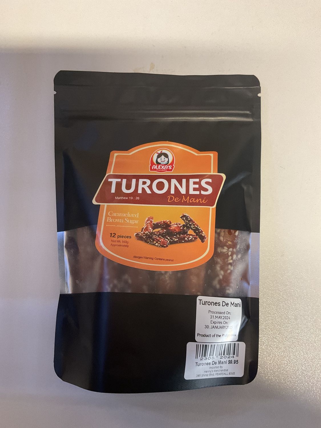 TURONES DE MANI 160G
