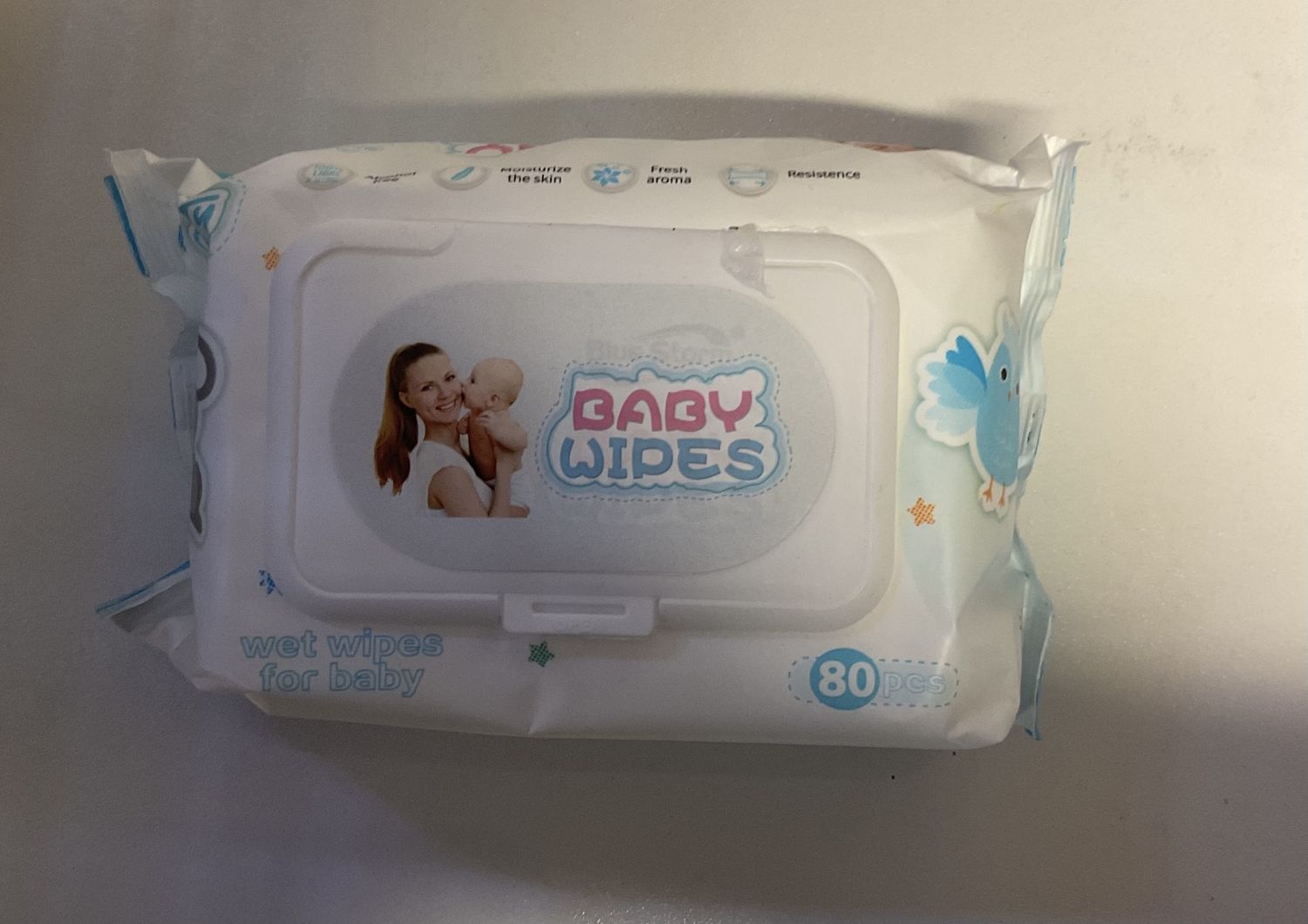 *BABY WIPES 80 SHEETS ALCOHOL FREE