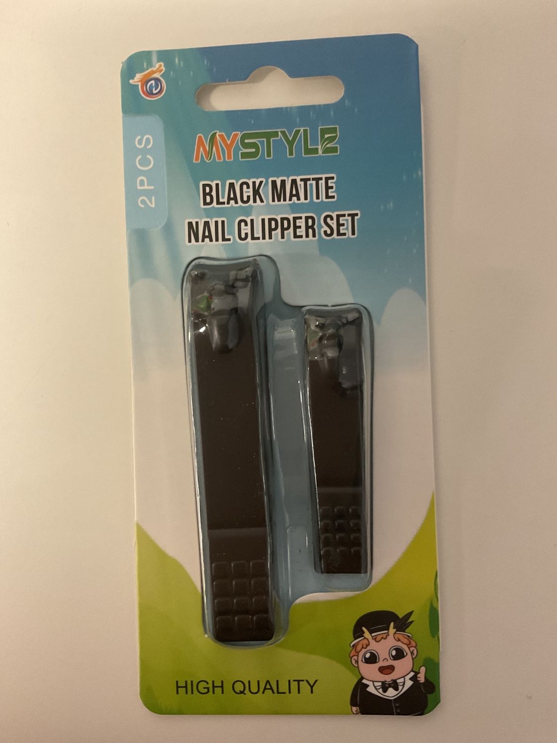 *MYSTYLE BLACK MATTE NAIL CLIPPER SET