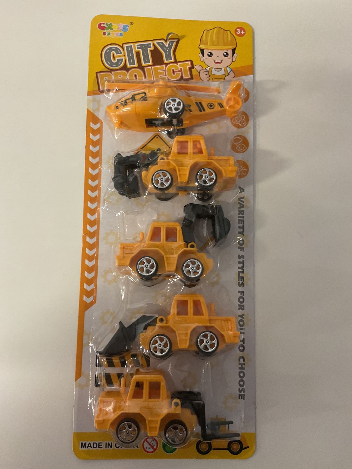 *PULL BACK CONSTRUCTION TRUCK 4PCK