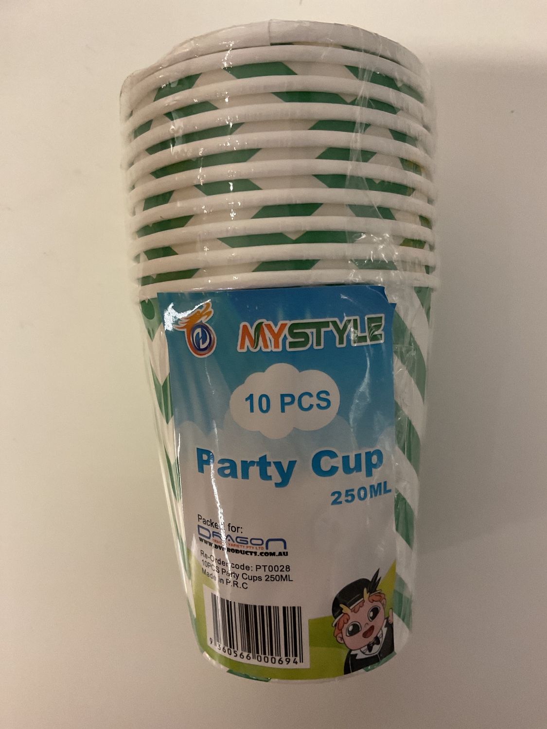 *DISPOSABLE CUPS 250ML *10PCS
