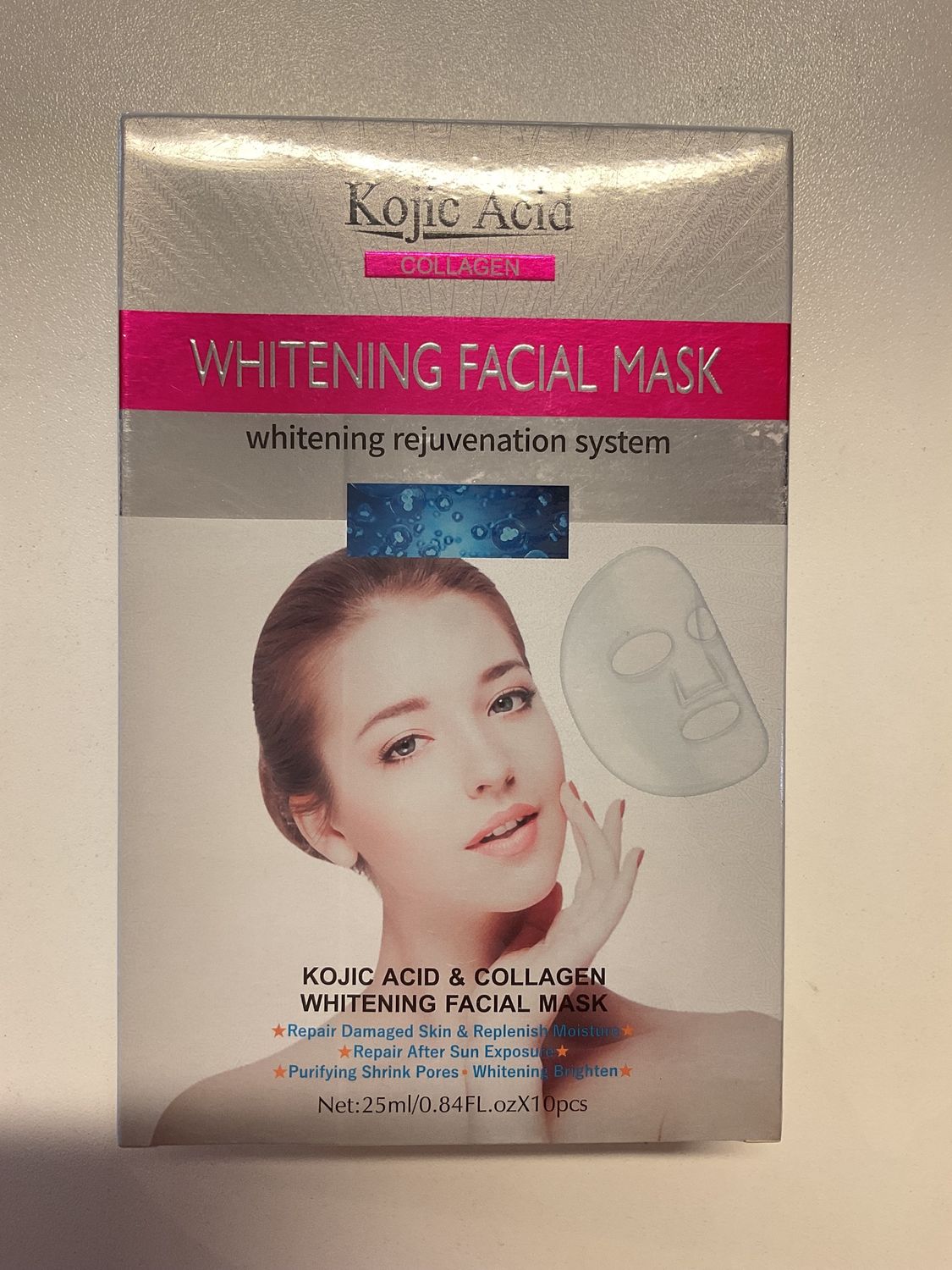 KOJIC ACID WHITENING FACIAL MASK 10 PCS