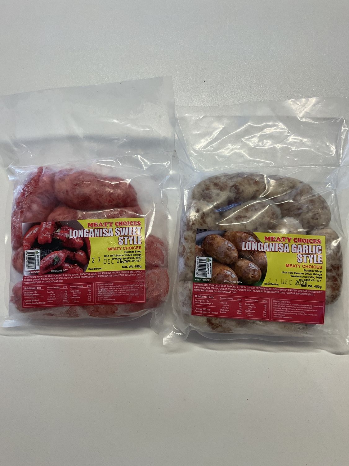 MC LONGANISA GARLIC/SWEET  STYLE 450G