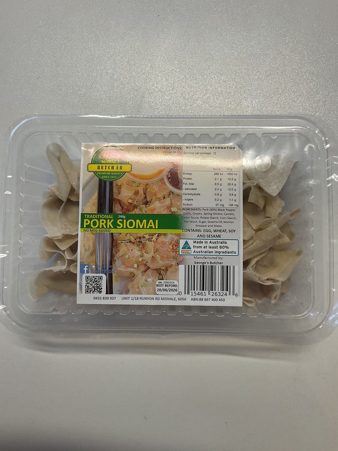 GEORGE&#39;S PORK SIOMAI 12PIECES