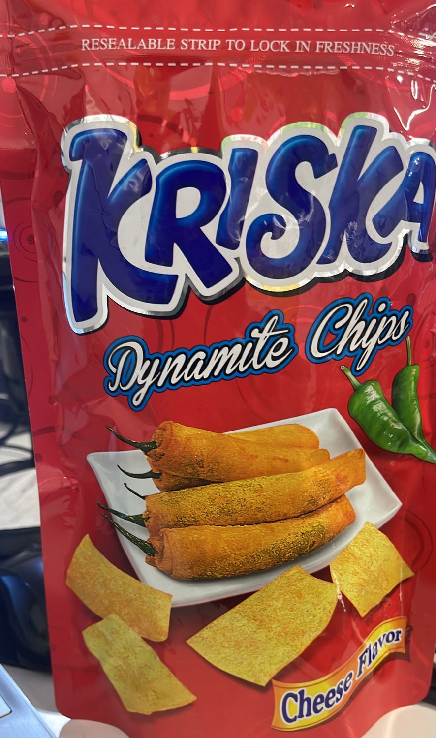 *KRISKA DYNAMITE CHIPS CHEESE 100G