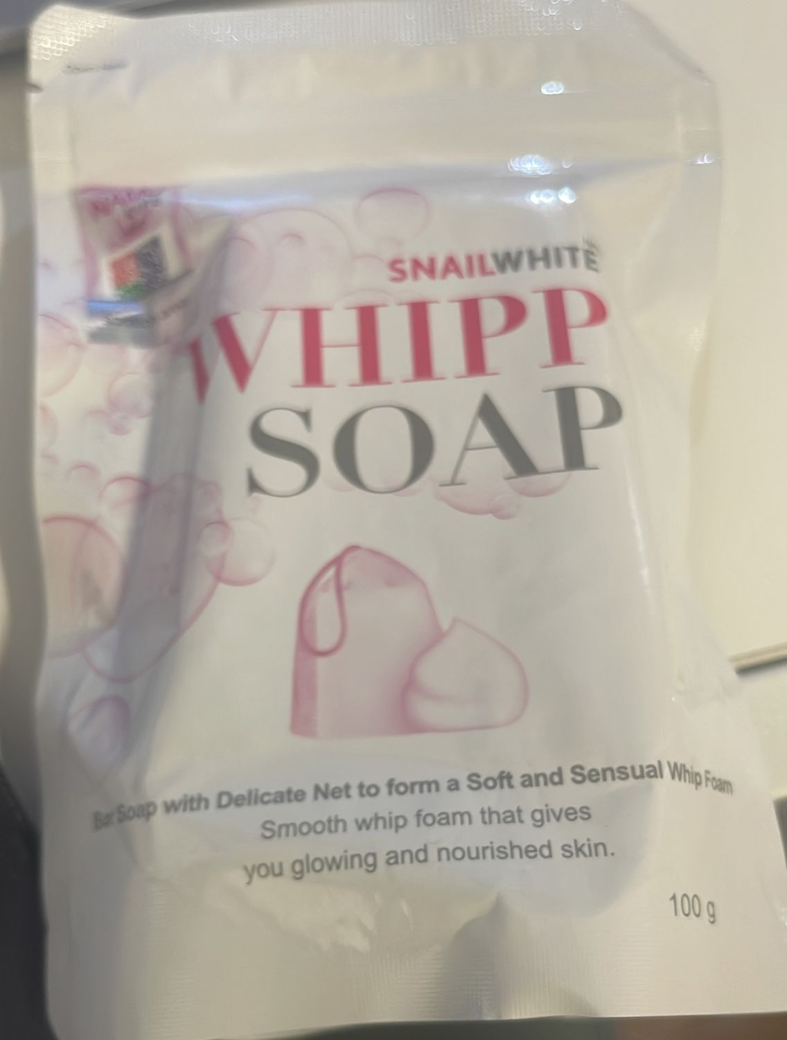 *SNAIL WHITE  WHIPPED SOAP THAI 100g