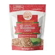 CRISPY MUSHROOM CHIPS THAI SRIRACHA WITH LIME FLAVOUR 50G