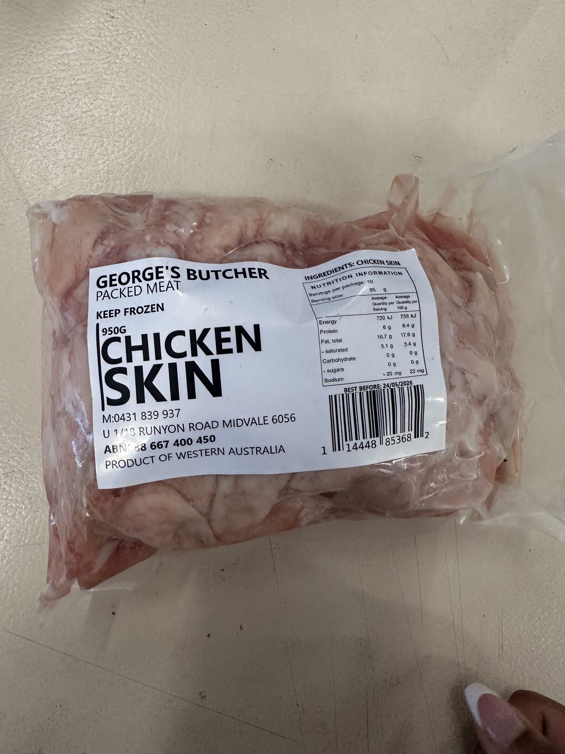 GEORGE CHICKEN SKIN 900G