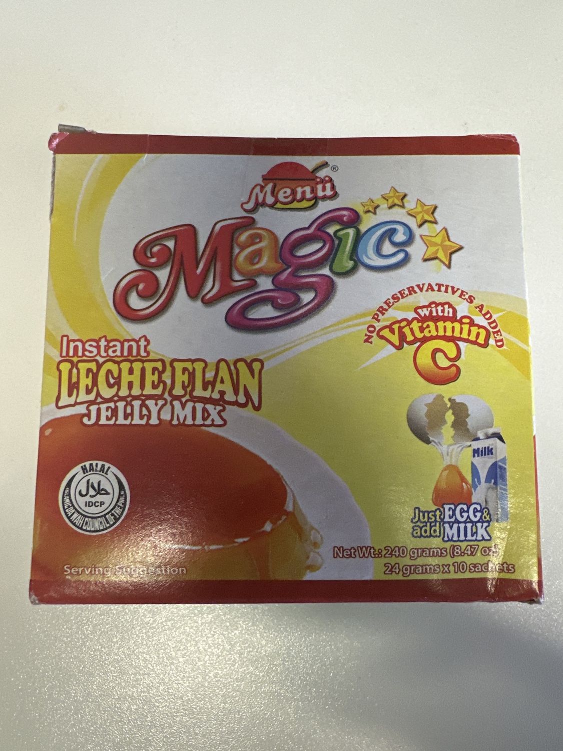 MENU MAGIC INSTANT LECHE FLAN JELLY MIX 24G X 10S
