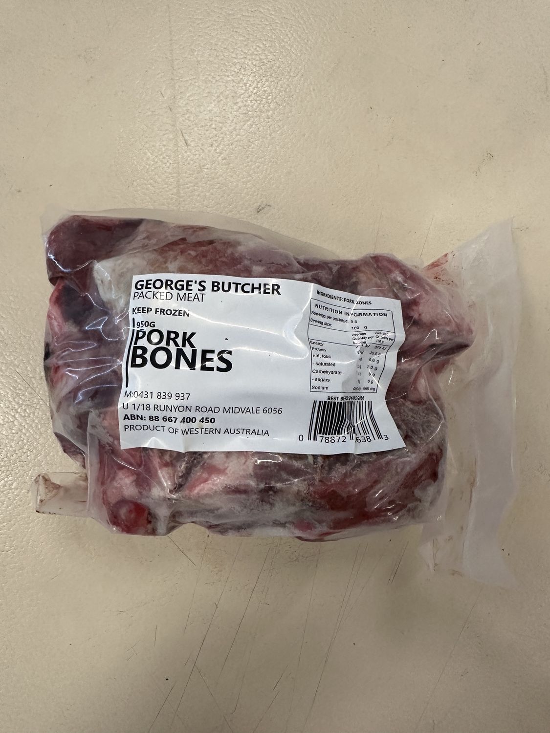 PORK BONES 950G