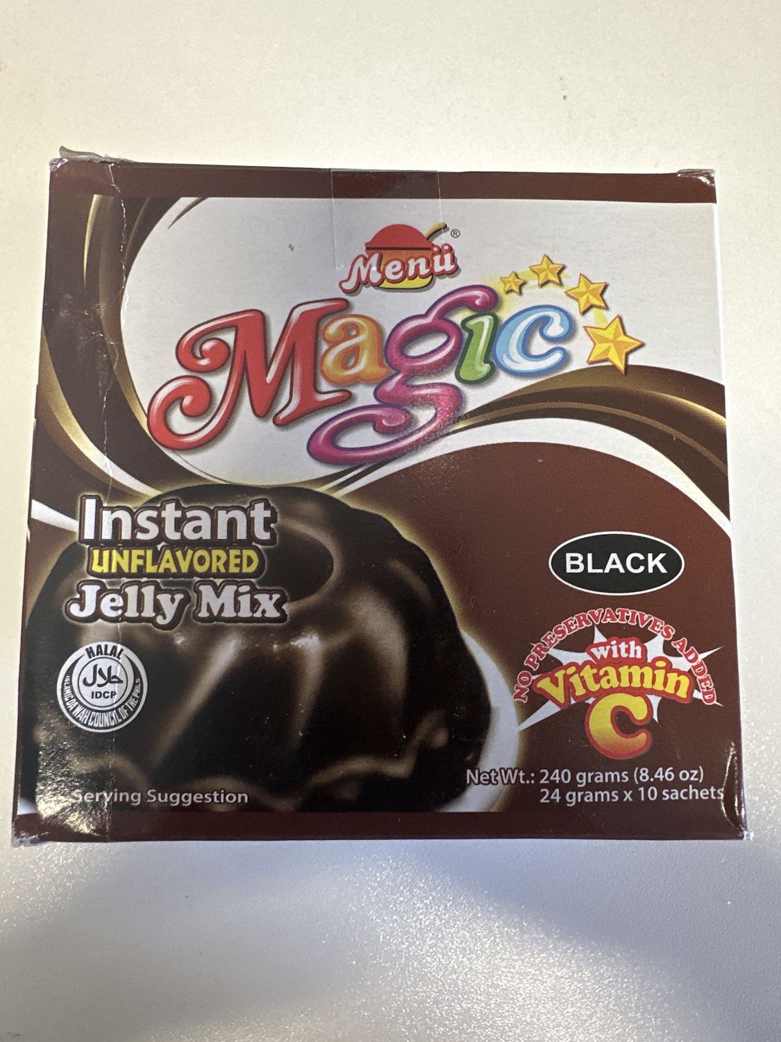 MENU MAGIC CLEAR BLACK JELLY 24G X 10&#39;S
