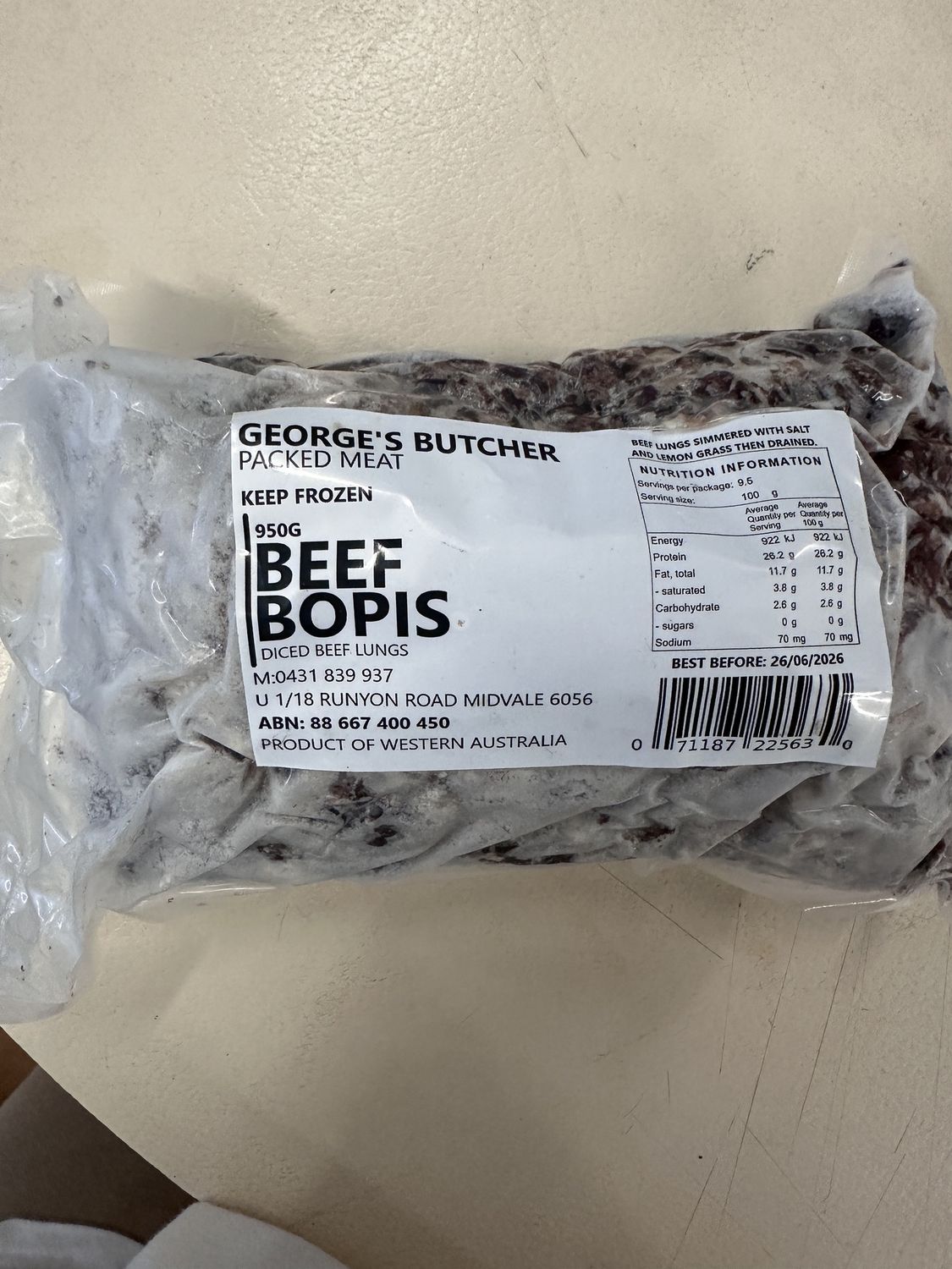 GEORGE BUTCHER BOPIS 950G